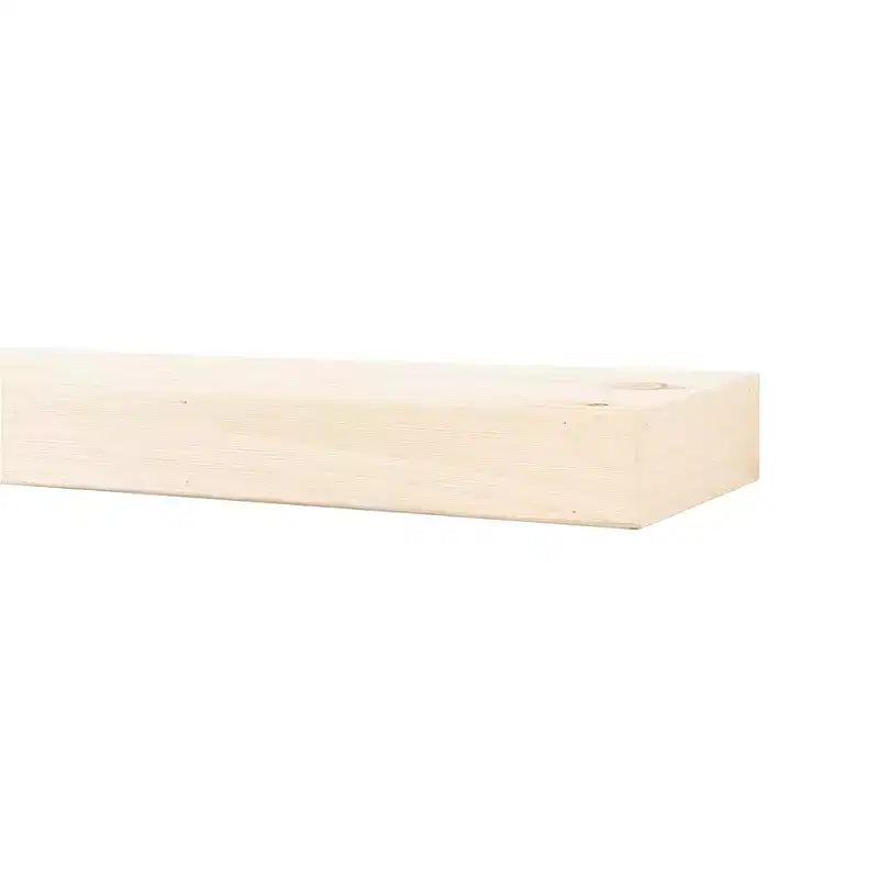 Modern Ember Vara Wood Mantel Shelf - Features Knots and Natural Distresssing