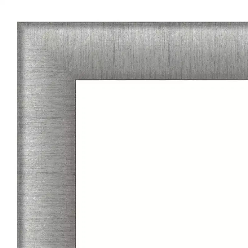 Amanti Art Elegant Brushed Petite Bevel Bathroom Wall Mirror