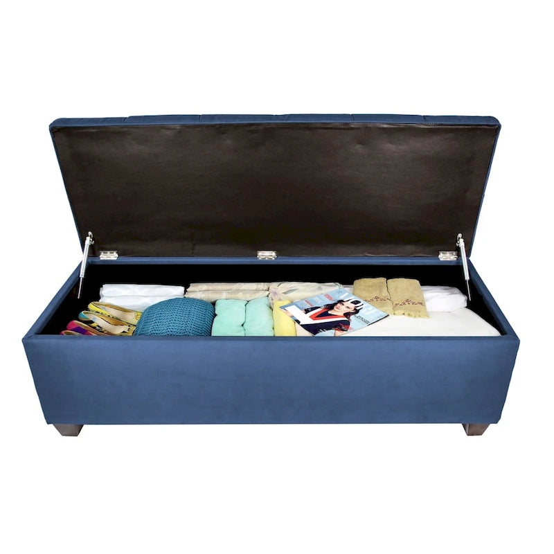 Sole Secret Diamond Tufted OBSESSION Linen Storage Bench