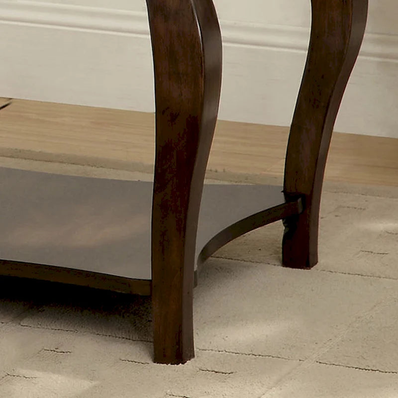 Loss Transitional Oak Faux Leather Accent Bench by Furniture of America