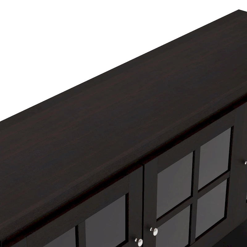 DH BASIC Modern Farmhouse 59 Windowpane Cabinet Buffet by Denhour