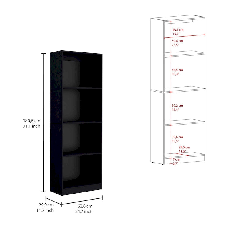Kenyon 3pc Bookcase set 74 Wide 4-Shelf Double Cabinet