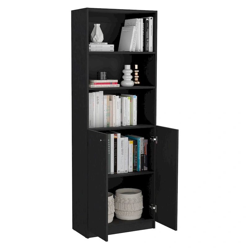 Kenyon 3pc Bookcase set 74 Wide 4-Shelf Double Cabinet