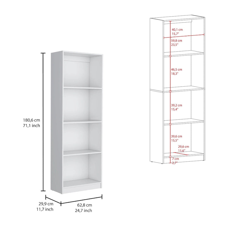 Kenyon 3pc Bookcase set 74 Wide 4-Shelf Double Cabinet