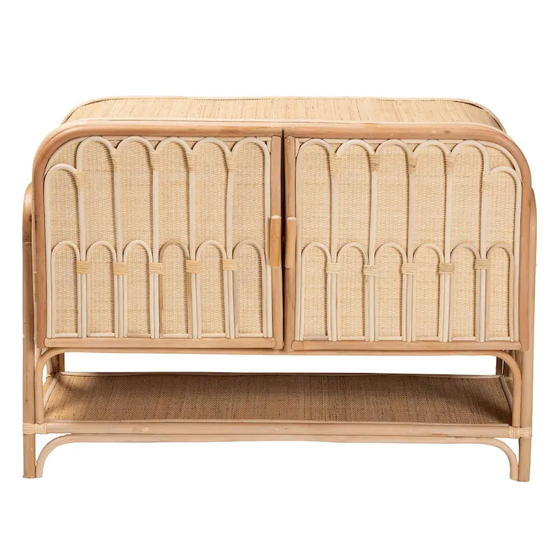 Gitano Bohemian Natural Rattan 2-Door Storage Cabinet