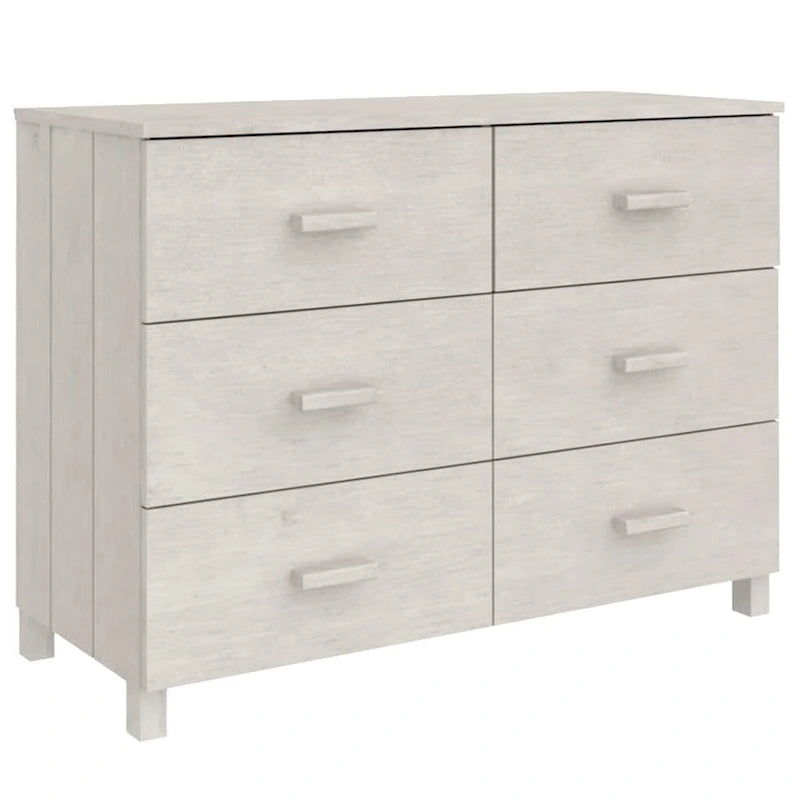 vidaXL Sideboard Buffet Console Cabinet with Storage HAMAR Solid Wood Pine - 44.5 x 15.7 x 31.5