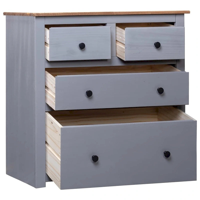 vidaXL Sideboard Drawer Cupboard for Bedroom Storage Cabinet Pine Panama Range - 31.5 x 15.7 x 32.7