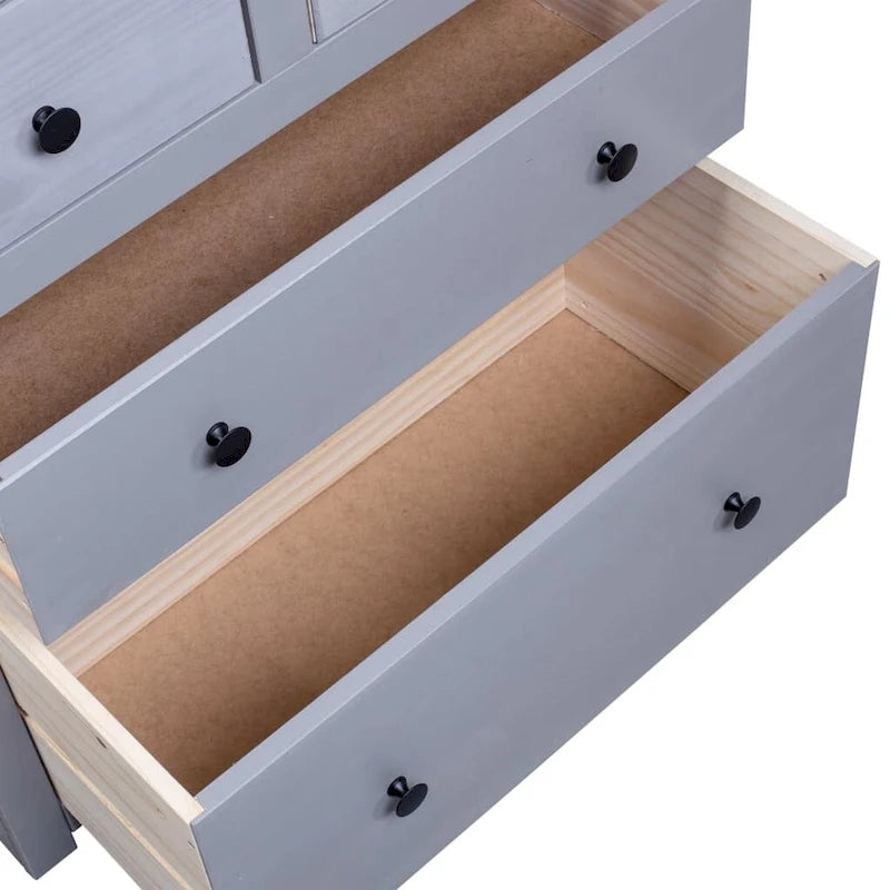 vidaXL Sideboard Drawer Cupboard for Bedroom Storage Cabinet Pine Panama Range - 31.5 x 15.7 x 32.7