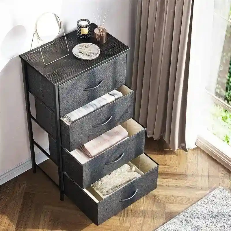 Small Dresser Chest of Drawers Fabric Dresser - 11.73D x 15.74W x 31.77H