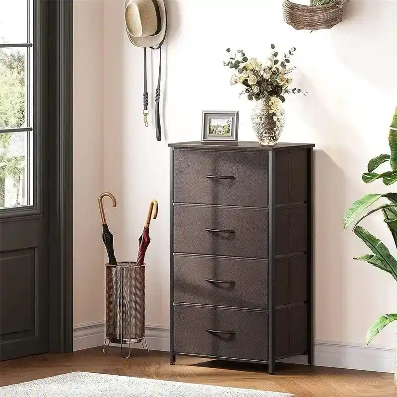 Small Dresser Chest of Drawers Fabric Dresser - 11.73D x 15.74W x 31.77H