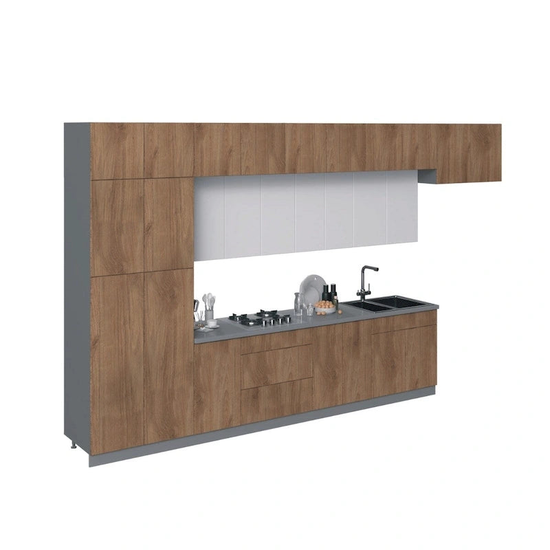 Kitchen Serene Collection Natural Teak Color Base Size 15Ft Wide - 180x107
