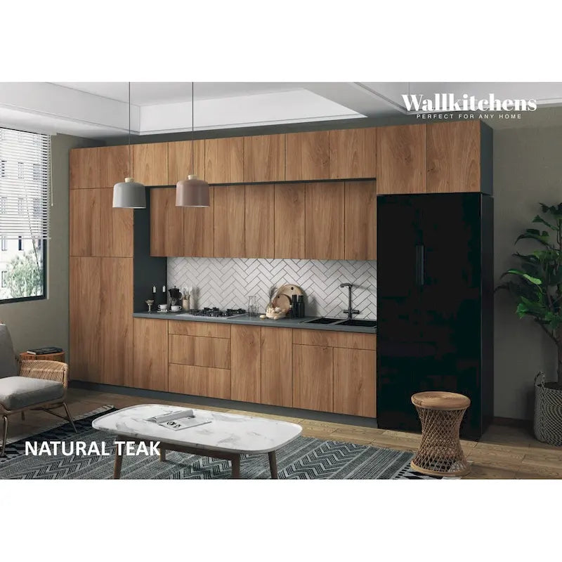 Kitchen Serene Collection Natural Teak Color Base Size 15Ft Wide - 180x107