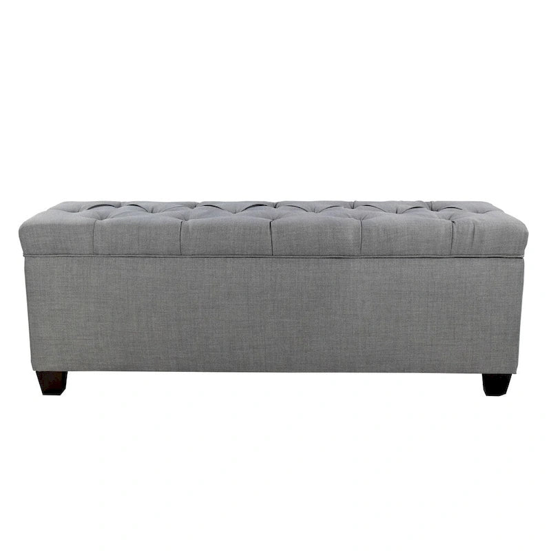 SOLE SECRET DUO Diamond Tufted Linen & Shoe Storage Bench - HTM100