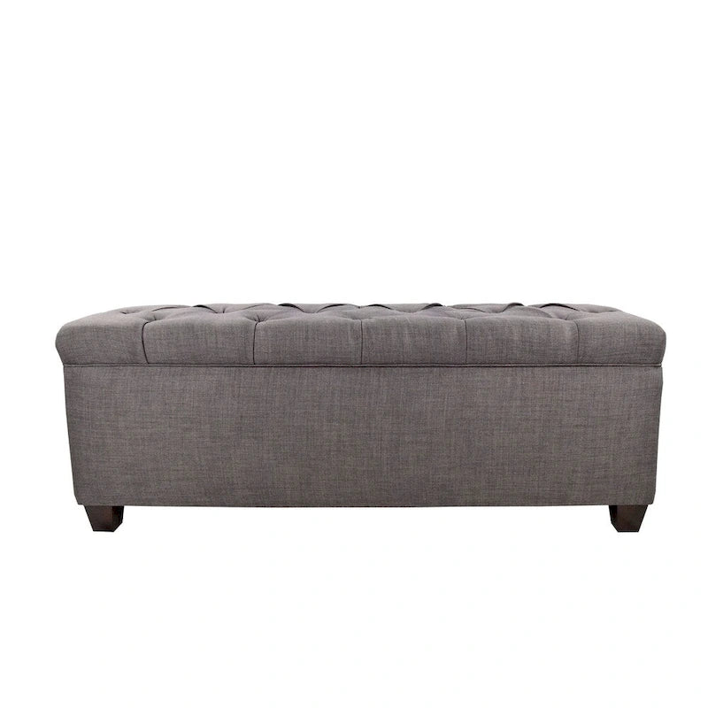 SOLE SECRET DUO Diamond Tufted Linen & Shoe Storage Bench - HTM100