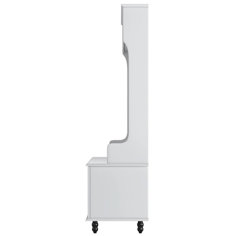 Hall Tree with 4 Hooks , Coat Hanger, Entryway Bench, Storage Bench, 3-in-1 Design, 40INCH, for Entrance, Hallway