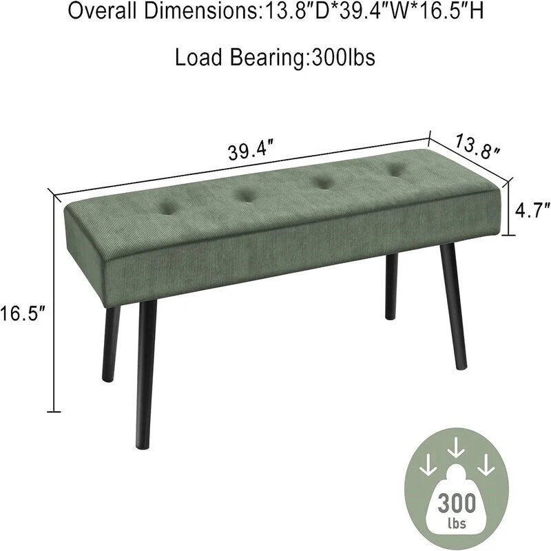 Entryway Bench - 39.4D x 13.8W x 16.5H