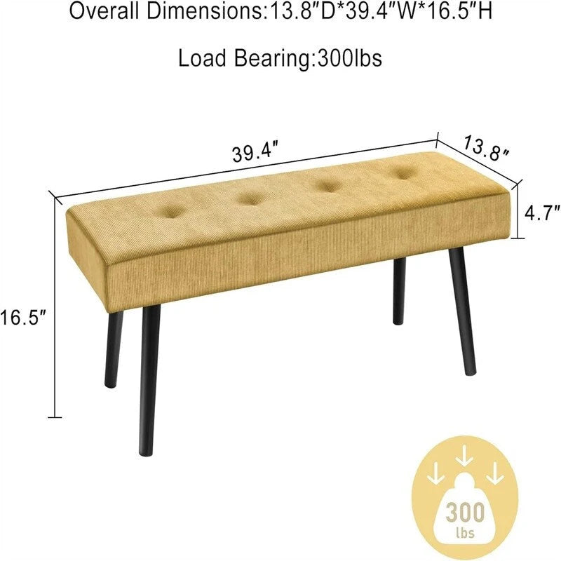 Entryway Bench - 39.4D x 13.8W x 16.5H