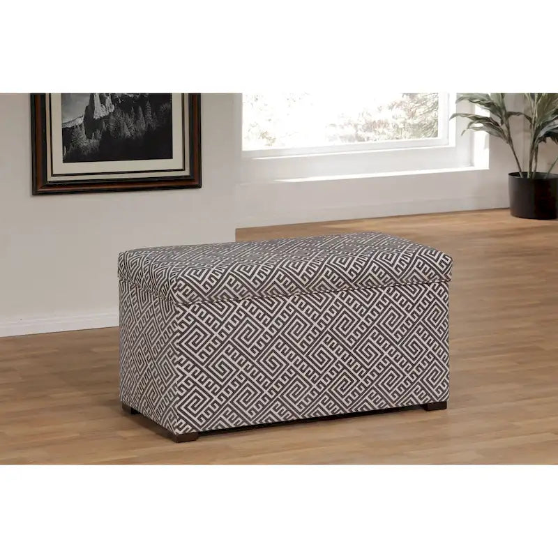 Angela Transitional Wood Storage Bench